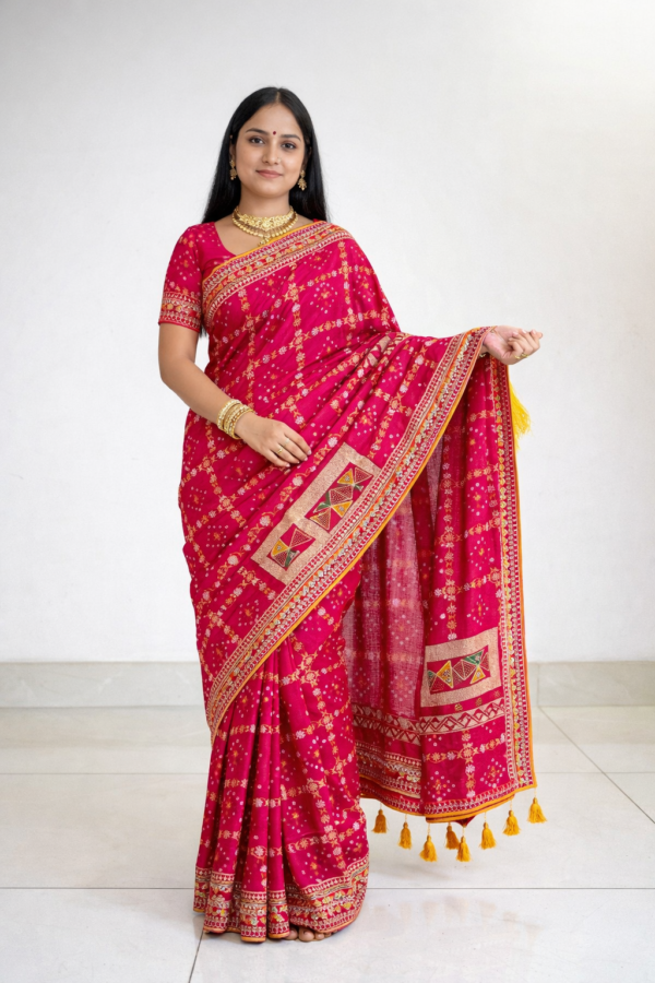 Maharani  Traditional Bandhani Saree